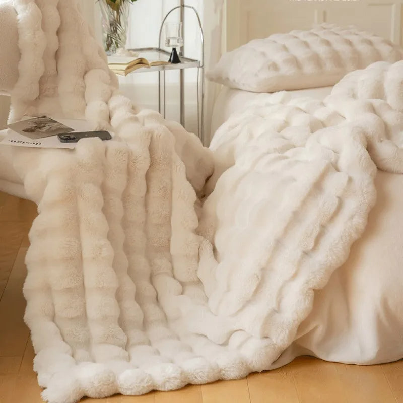 Extra Soft Faux Fur Plush Blanket