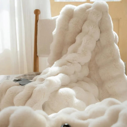 Extra Soft Faux Fur Plush Blanket