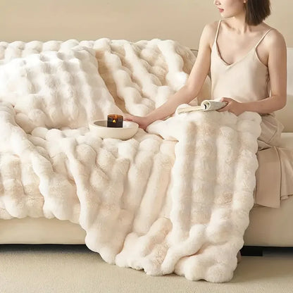 Extra Soft Faux Fur Plush Blanket