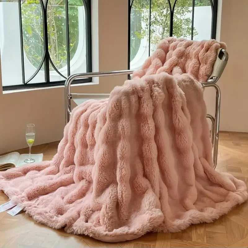 Extra Soft Faux Fur Plush Blanket